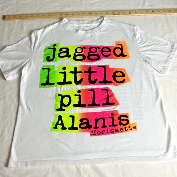 Alanis Morissette Tour Jagged Little Pill T-Shirt Women's White 25th Anniversary - Picture 4 of 5